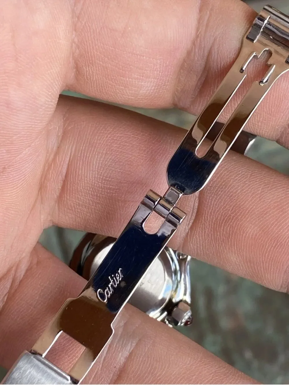 Cartier Santos Octagon Burgundy 18k SS SM 24mm automatic